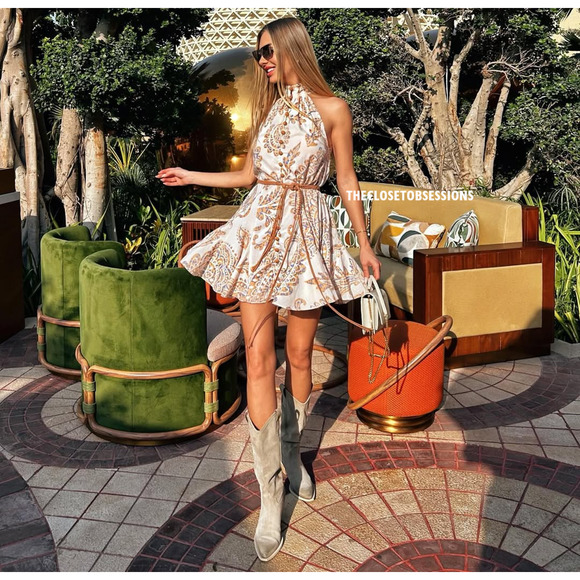 ZARA BLOGGER FAVE!!! High Collar Short Dress NWT - Picture 14 of 16